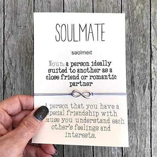 Carrie Clover Soulmate bracelet Gift - Soulmates, BFF Matching Bracelet Set, Infinity Bracelet for Your Soulmate, Love Bracelet, Boyfriend Gift, Friendship Bracelet, A88