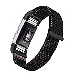 bayite Nylon Bands Compatible Fitbit Charge 2, Replacement Accessory Strap Wristbands Women Men Large Small, Color6 Large