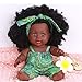 Littleice 12 inch Baby Play Dolls Black Girl Dolls African American Play Dolls Lifelike Child Simulation Baby Doll Black Doll
