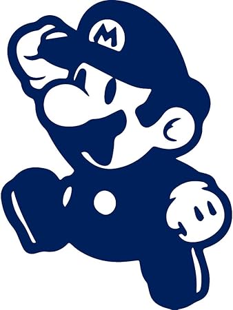 Amazon Angdest マリオ ゲーム キャラクター ロゴ アイコン シンボル 防水 ビニール デカール ステッカー 2枚セット Macbook用 ノートパソコン 電話 ヘルメット 車 ウィンドウ バンパー マグカップ ドア 壁