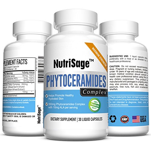 Premium Phytoceramides 350 Mg Capsules for Healthy & Beautiful Skin - Natural Plant Derived Phytoceramide with Vitamins for Fine Lines, Wrinkles & Skin Rejuvenation - Order Risk Free Premium Phytoceramides 350 Mg Capsules for Healthy & Beautiful Skin - Natural Plant Derived Phytoceramide with Vitamins for Fine Lines, Wrinkles & Skin Rejuvenation - Order Risk Free