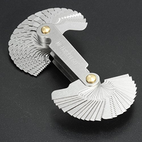 52 Blades 0.25mm-6mm Metric Whitworth 55/60 Degree Thread Screw Pitch Gauge
