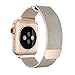 OROBAY Compatible with Apple Watch Band 42mm 44mm, Stainless Steel Milanese Loop with Magnetic Band Compatible with Apple Watch Series 4 Series 3 Series 2 Series 1, Gold（Match Series 2/1 Gold Color