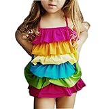 Wildwalk Cute Baby Girl Rainbow Swimwear Bikini Onesie