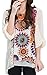 Vonfon Women Floral Print Loose Plus Size Back Pleated Chiffon Blouse Tops X-Large, Apricot