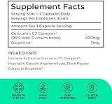 LOVE LIFE SUPPLEMENTS Curcumin 95 + Bioperine 60 Veg Capsules 500mg UK Made view 2