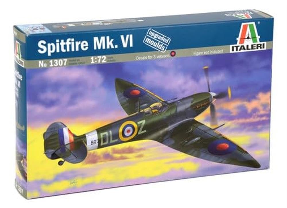 ITALERI ITA1307 Spitfire Mk Vi 1:72 Plastic Kit Model, Green