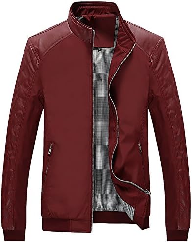Biker Jacket Fall and Sping Fashion Faux Leather CasualJackets