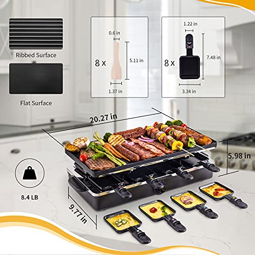Electric Griddle Grill Korean BBQ Raclette Table Grill Indoor Smokeless