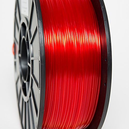 Filament Innovations - Diamond LINE - Made in the USA - Transparent Red 1.75mm PLA 3D Printing Filament - 1kg/2.2lbs