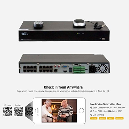 GW 8 Channel H.265 NVR 5-Megapixel Security Camera System, 8pcs 5MP 1920p 3.6mm Wide Angle POE Weatherproof Bullet IP Cameras, 80ft Night Vision - GW Security Inc