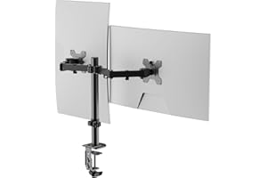 Pholiten Dual Monitor Desk Mount,Heavy Duty Adjustable Monitor Desk Mount for 2 Screens up to 38Inches,Dual Monitor Arm with 