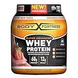 Body Fortress Super Advanced Whey Protein Powder, Gluten Free, Strawberry, 2 Pound (Packaging May Vary)