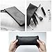EONMIR PU Leather Pencil Case Pouch Bag,Small Simple Pencil Pouch,Makeup Pouch For Girls,Boys,School,Office(Black+White)