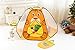 Kids Indoor Outdoor Childrens Pop Up Play Tents of Six-sided with Cartoon Lion Pattern - 32.7(H) x 59(W) x 54.7(D) Inch