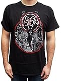 Slayer Men's Undead Pentagram Vintage T-Shirt, Black, XX-Large