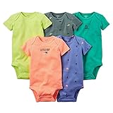 Carter's 5-Pack Short-Sleeve Bodysuits-Bright Solid