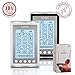 Tenstim Tens Unit Muscle Stimulator - FDA 510K Cleared - EMS Combo Unit - 18 Modes - Dual Independent Channels-Electronic Pulse Massager and Electrode Massage Machine for Pain Relief (Black or Silver)