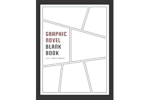 Graphic Novel Blank Book: Graphic Novel Book for Adults Teenagers & Kids – Make Your Own Comic Book | Blank Comic Book Template Panel Sketchbook ... (Manga Anime Lover Gifts) Minimal Black White