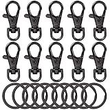 20pcs Swivel Snap Hooks with Key Rings Metal Swivel