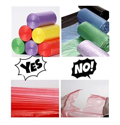 Small Trash Bags, Urcolor 5 Gallon Garbage Bags For Office, Home Waste Bin, 150 Counts 5 Color