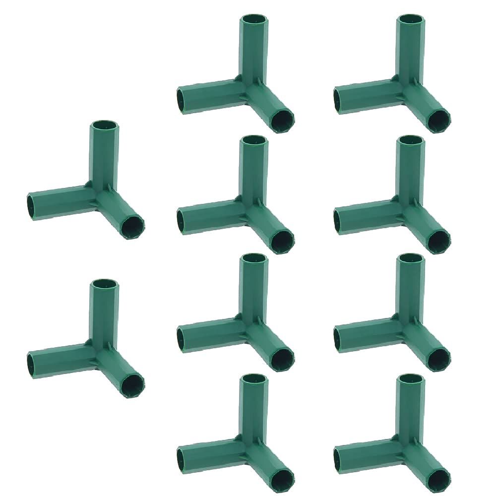 16mm Garden Frame Connector, 10 Pcs Right Angle 3 Way Stable Support Gardening Framework Building Connectors for Flower Stands and Greenhouse