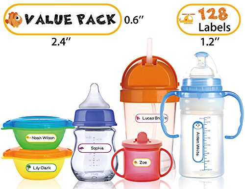 image for CHUBBIEE Baby Bottle Labels for Daycare, Waterproof Write-On Name Labe