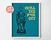 Chill The F*ck Out Funny Quote Buddha Wall Art Print Poster, Zen Yoga Meditation Wall Art, 8x10 Print