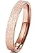 FIBO STEEL 4MM Titanium Womens Rings for Girls Wedding Engagement Rings, Size 4.5-10