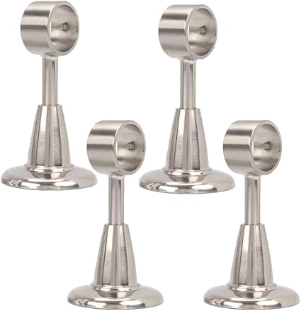 homieco set de 4 28mm soportes ajustables de pared acero inoxidable soporte de techo para barra de cortina de ducha barra de armario