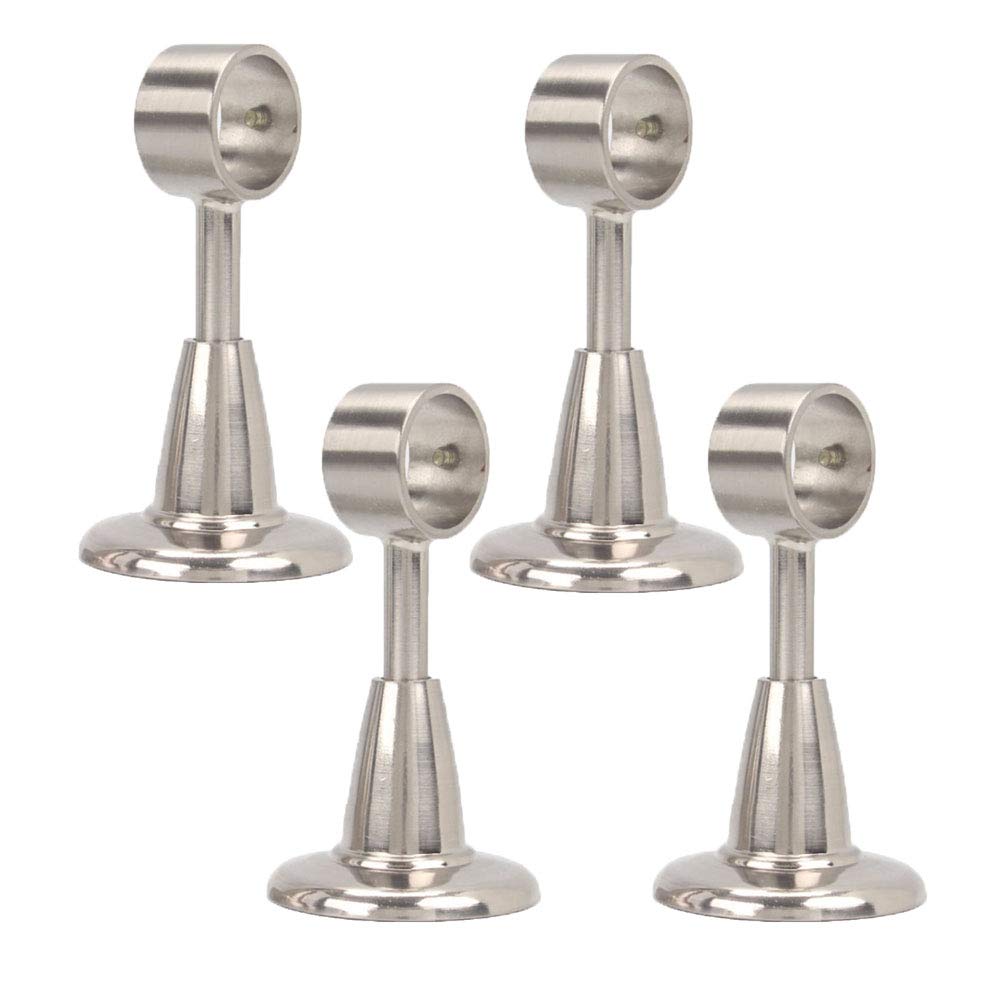 Homieco Set of 4 Ceiling-Mount Bracket for Drapery Rod Curtain Pole Support Holder 28mm