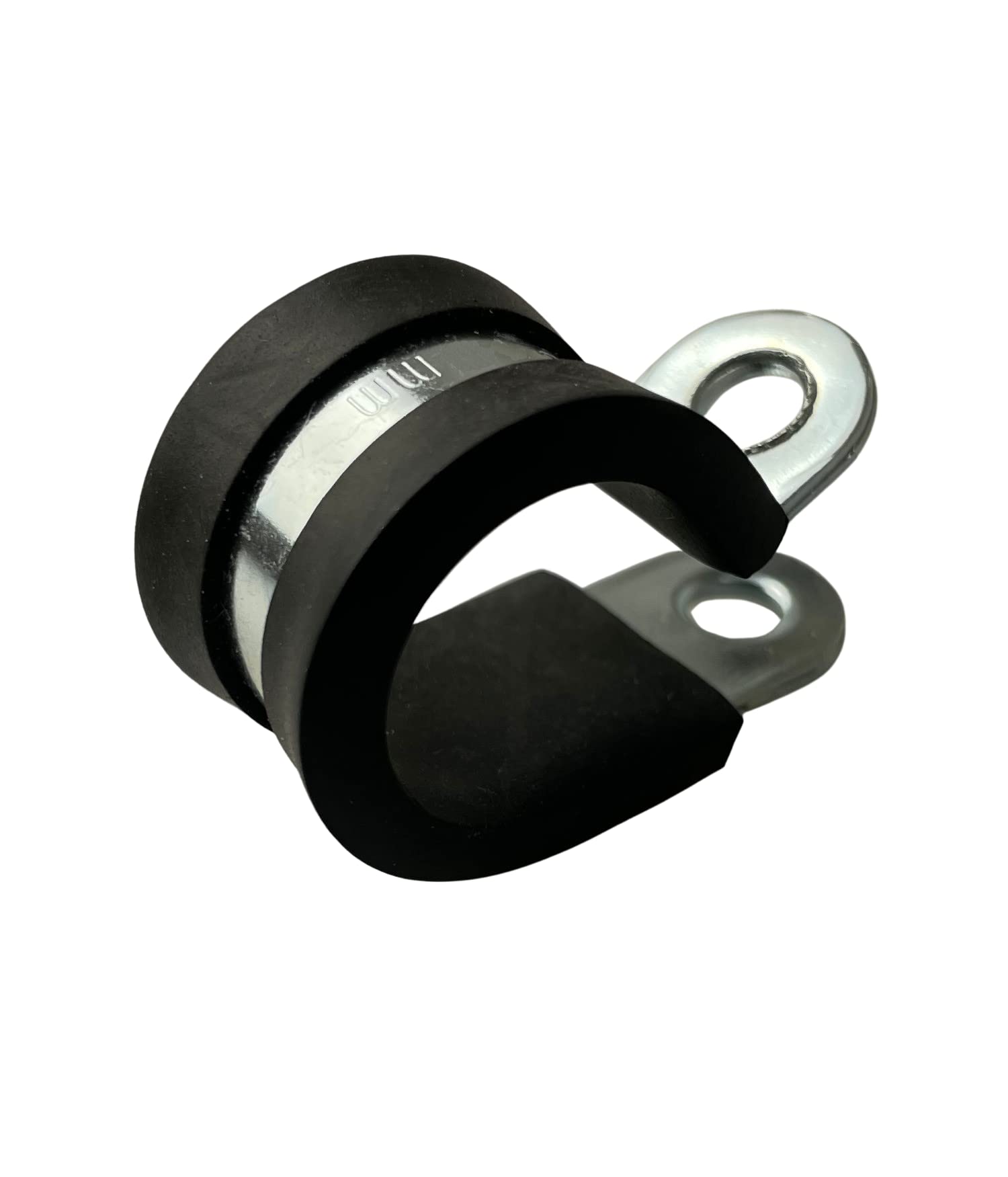 Zinc Plated Rubber Lined P Clips Cable Mounting Hose Pipe Clamp- 12mm x5 pieces