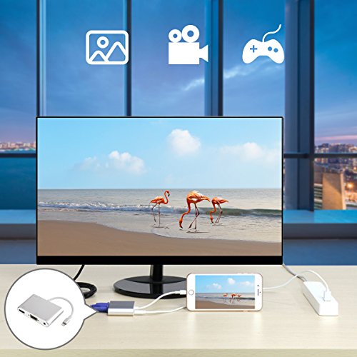 image for TENNBOO HDMI/VGA/AV/Audio Multiport Cable Adapter Connector,Plug and P