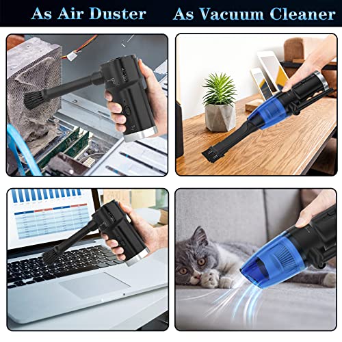 Svinkal Cordless Air Duster & Vacuum 2in1, Handheld Air Blower, PC