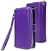 Galaxy Note 5 case, E LV Samsung Galaxy Note 5 Case Cover - PU Leather Flip Folio Wallet Purse Case Cover for Samsung Galaxy Note 5 - PURSE PURPLE