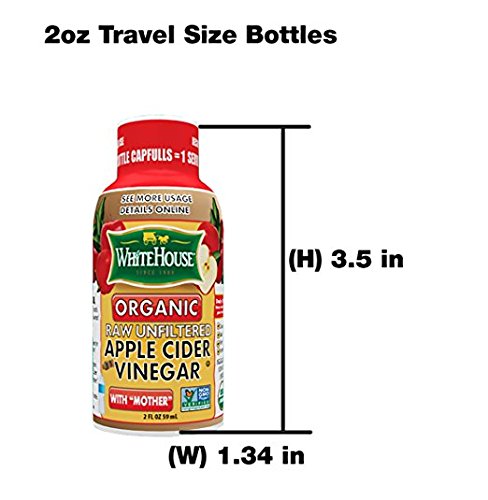 (6 bottles/2oz each) White House Organic Apple Cider Vinegar ON-THE-GO (Pack of 3) - Thumbnail 2