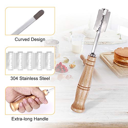 Bread Making Tools Kit of Dough Whisk, Bread Blade, Scraper Scoring