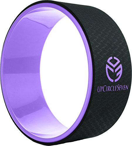 UpCircleSeven Yoga Wheel – [Pro Series] Strongest & Most Comfortable Dharma Yoga Prop Wheel, Perfect Accessory for Stretching and Improving Backbends, 12 x 5 Inch Basic (Purple)