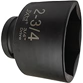 3/4" Drive 2-3/4" (70mm) Impact Socket, 6-Point, Heat Treated