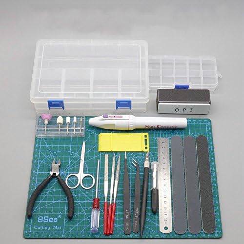 Novice Entry Gundam Military Model Making Tools Kit Toy Tweezers Cut pliers Graver Polished Assembly Tool - 19pcs/set Nine sea