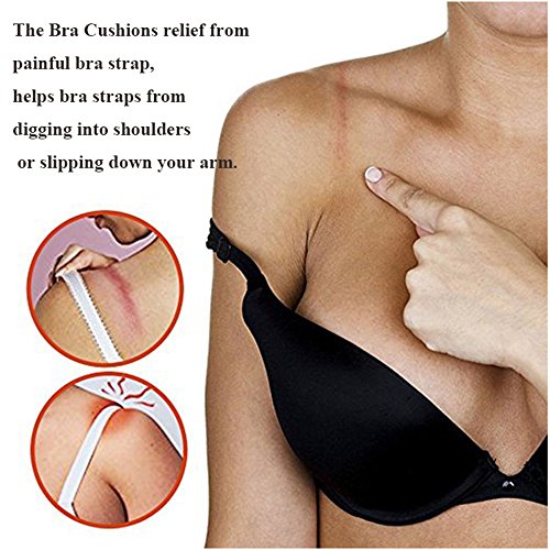 Auony 2 Pairs Bra Strap Cushion Holder Silicone Non-slip Comfort Bra Cushions Pads - Thumbnail 5