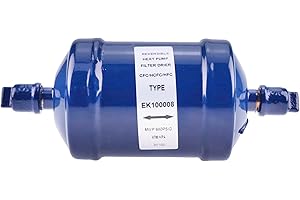 Chamixx 3/8'' Bi-Flow SAE Sweat Liquid Line Filter Drier Heat Pump SFK-083S 92070 for Refrigerant HCFC HFC Straight Cool Air Conditioners R502 R507 R404A from 1 to 5 Tons