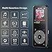 8GB Bluetooth MP3 Player with Touch Button, Metal Lossless Music Player with FM Radio/Voice Recorder, 1.8in TFT Screen, Support up to 128GB, AGPTEK A16, Black