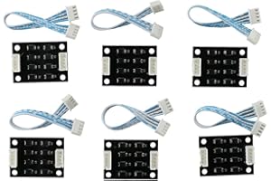 AllGIFT 6 Pack Smoother Addon Module,Stepper Motor Steel and Rubber Vibration Dampers,Addon Module for Pattern Elimination Motor Filter Clipping Filter for 3D Printer