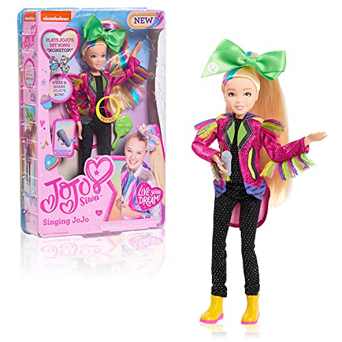 JoJo Siwa 10 Inch Singing Doll, Sings Hit Song Titled "Non-Stop", Pink Jacket w…