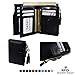 befen Women's RFID Blocking Luxury Full Grain Genuine Leather Bifold Trifold Wallet Multi Card Organizer Holders for Ladies (Black RFID Wallet Small)