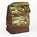 Fit & Fresh Kids' Austin Insulated Lunch Bag with Dual Zippered Compartments, Versatile Lunch Box for Boys, Brown/Green Camo