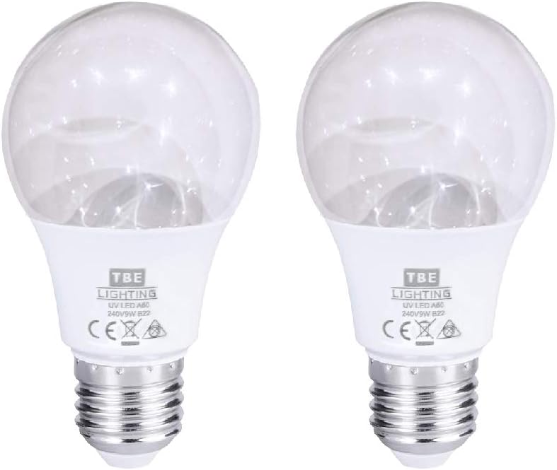 TBE LIGHTING UV LED Bulbs, 2 Pack, 9w Ultra Violet Black Light Bulbs, E27 Standard Screw Fitting, 395-400nm wavelength - Image 5
