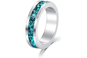 BOSVISION Birthstone Pendant Charm for Necklace - Full Eternity, Stackable, Crystal Birthstone