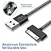 Airsspu iPhone 4S Cable,3Pack 6FT Long Nylon Braided 30-Pin USB Cord Charging and Sync Data Cable charger for iPhone 4/4S, iPhone 3G/3GS, iPad 1/2/3, and iPod(Black+White,6FT)